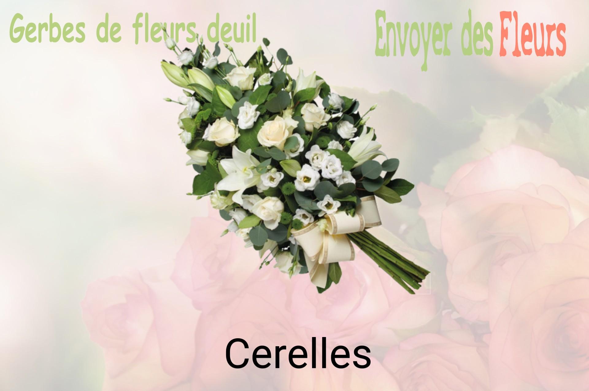 Gerbe de fleurs de deuil livrée à Cerelles